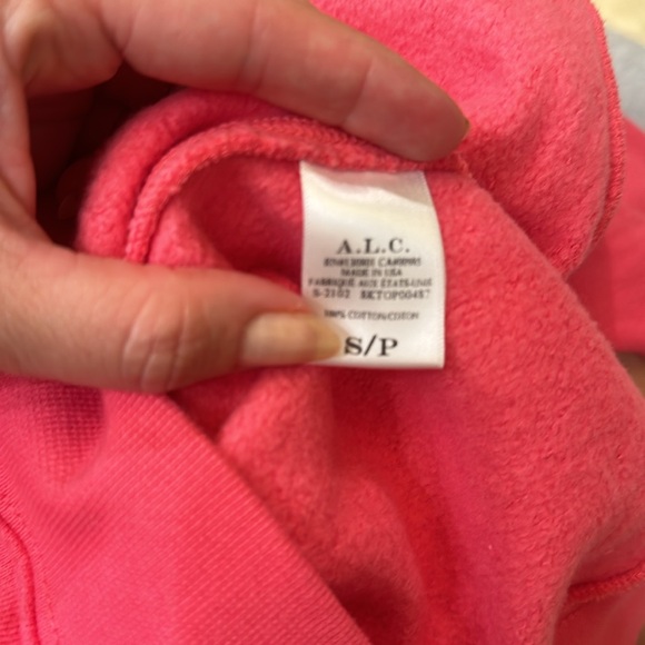 A.L.C coral pink sweatshirt size small EUC - Picture 6 of 6